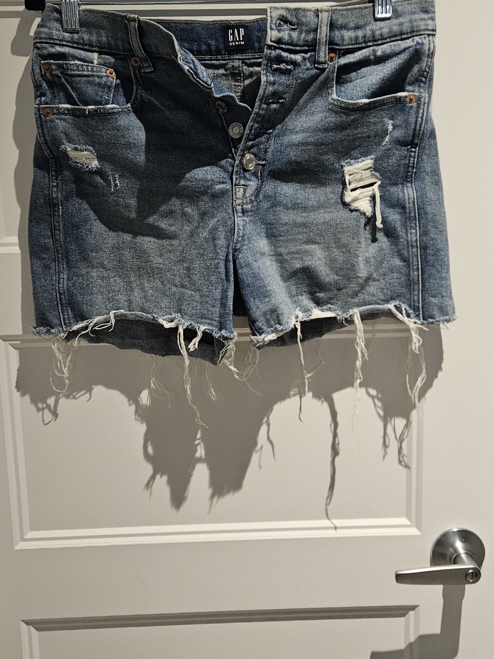 GAP Distressed Blue Denim Jean Shorts